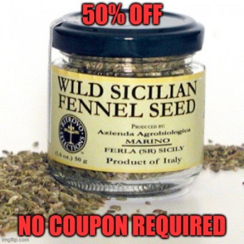 Marino Organic Wild Sicilian Fennel Seed (Dried) Best By 30Sept2025
