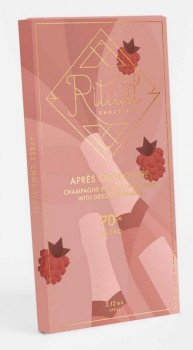 Champagne Infused Chocolate with Dried Raspberries Bar
