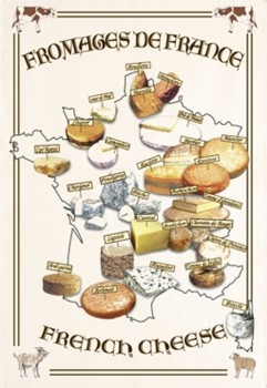 Cheeses of France Kitchen Towel (Printed)