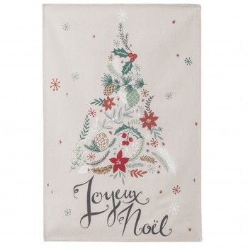 Joyeux Noel Christmas Tea Towel (Printed)